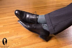 Gray & Turquoise Shadow Stripe Lightweight Cotton Socks
