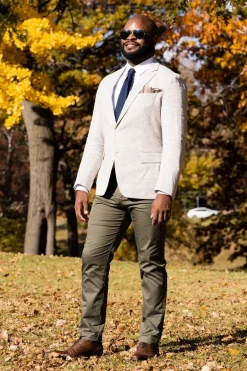 Gray X-Stitch Edge Soft Brown Flannel Pocket Square