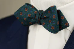 Green Macclesfield Neats Ancient Madder Silk Bow Tie