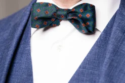 Green Macclesfield Neats Ancient Madder Silk Bow Tie
