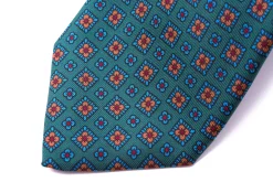 Green Motif Madder Silk Tie
