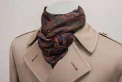 Green Paisley & Bold Stripes Reversible Scarf