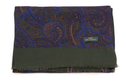 Green Paisley & Stripes Reversible Scarf