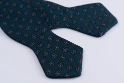 Green Round Neats Ancient Madder Silk Bow Tie