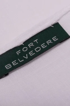 Hand-Embroidered Initial "J" White Linen Pocket Square