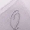 Hand-Embroidered Initial "Q" White Linen Pocket Square