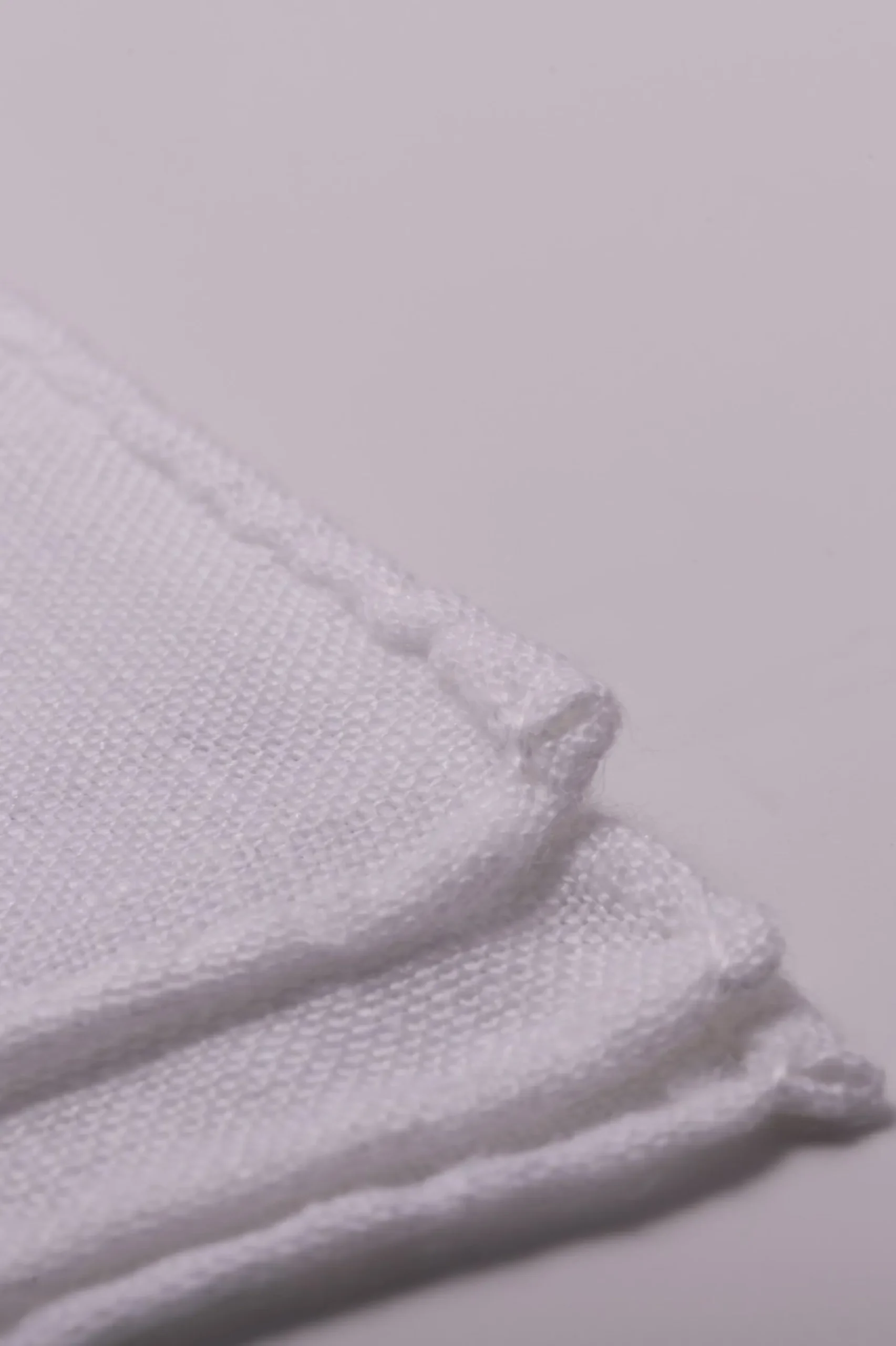 Hand-Embroidered Initial "S" White Linen Pocket Square