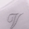 Hand-Embroidered Initial "V" White Linen Pocket Square