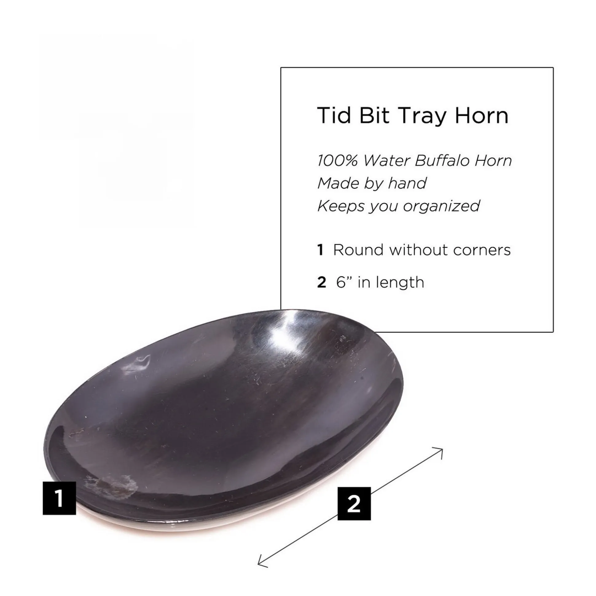 Handmade Horn Tid Bit Tray