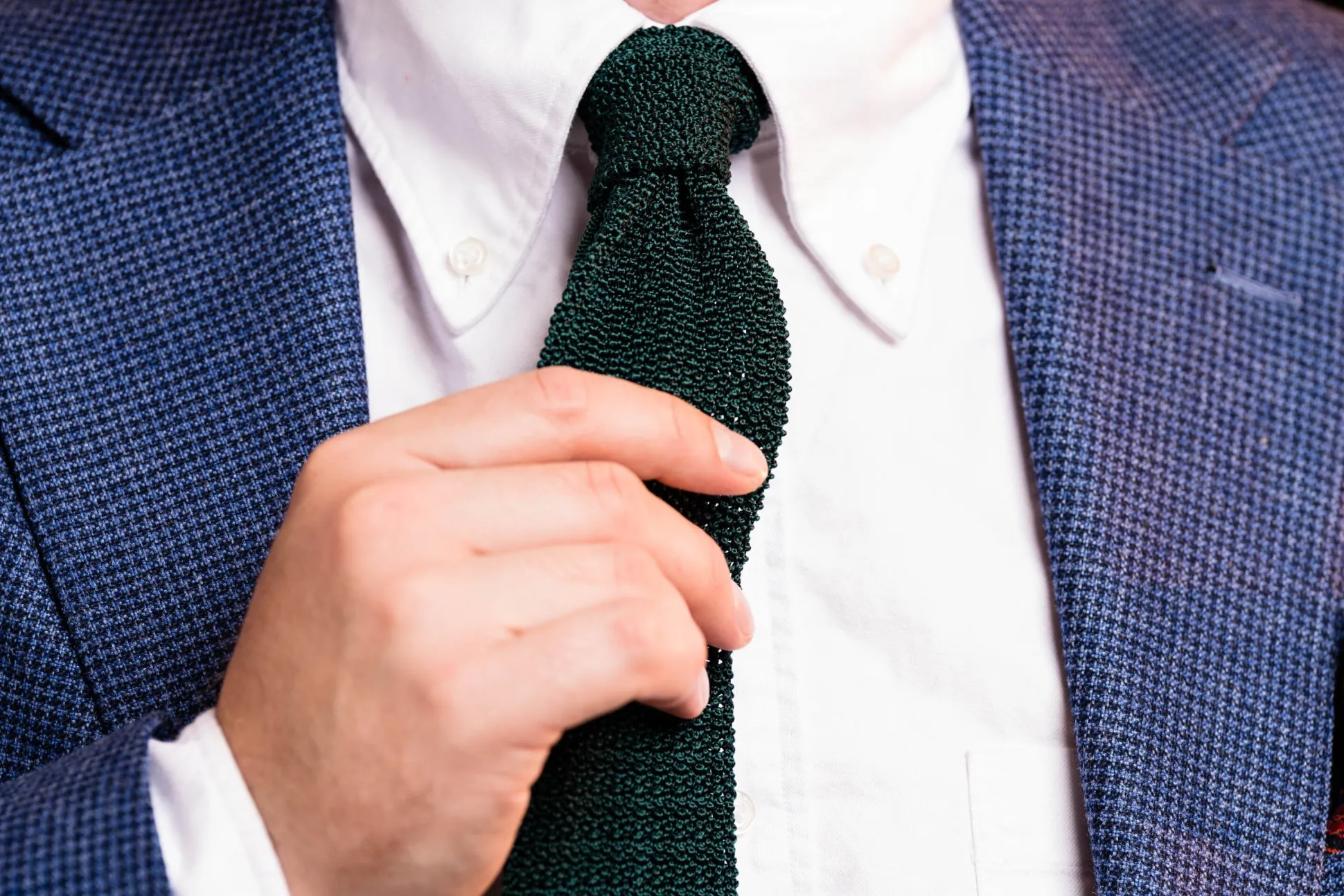 Hunter Green Silk Knit Tie
