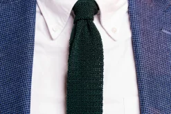 Hunter Green Silk Knit Tie