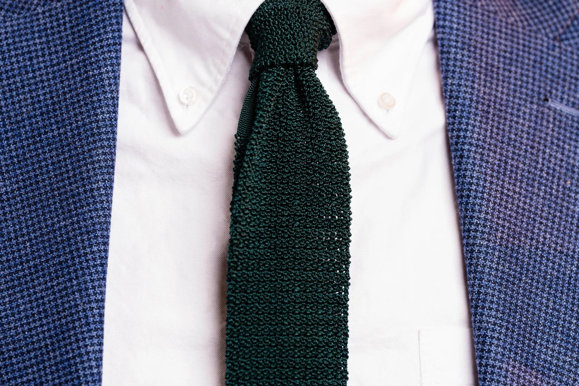 Hunter Green Silk Knit Tie