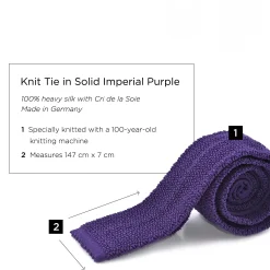 Imperial Purple Silk Knit Tie
