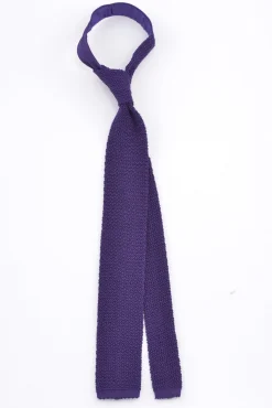 Imperial Purple Silk Knit Tie