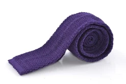 Imperial Purple Silk Knit Tie