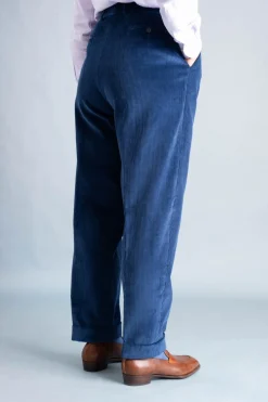 Infantry Blue Stancliffe Corduroy Trousers