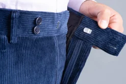 Infantry Blue Stancliffe Corduroy Trousers