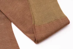 Khaki and Dark Red Two-Tone Cotton Socks