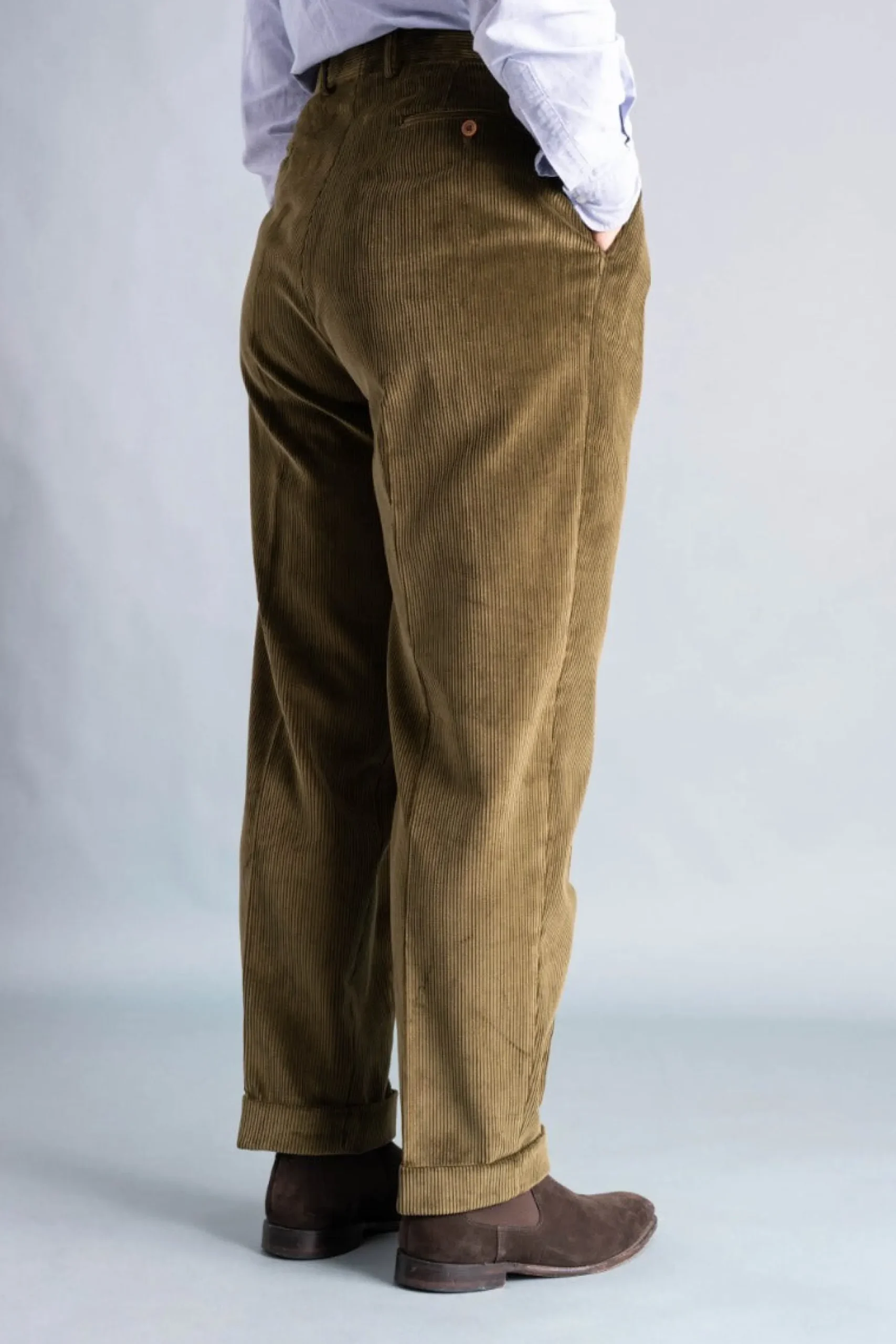Khaki Drab Stancliffe Corduroy Trousers