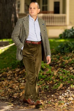 Khaki Drab Stancliffe Corduroy Trousers