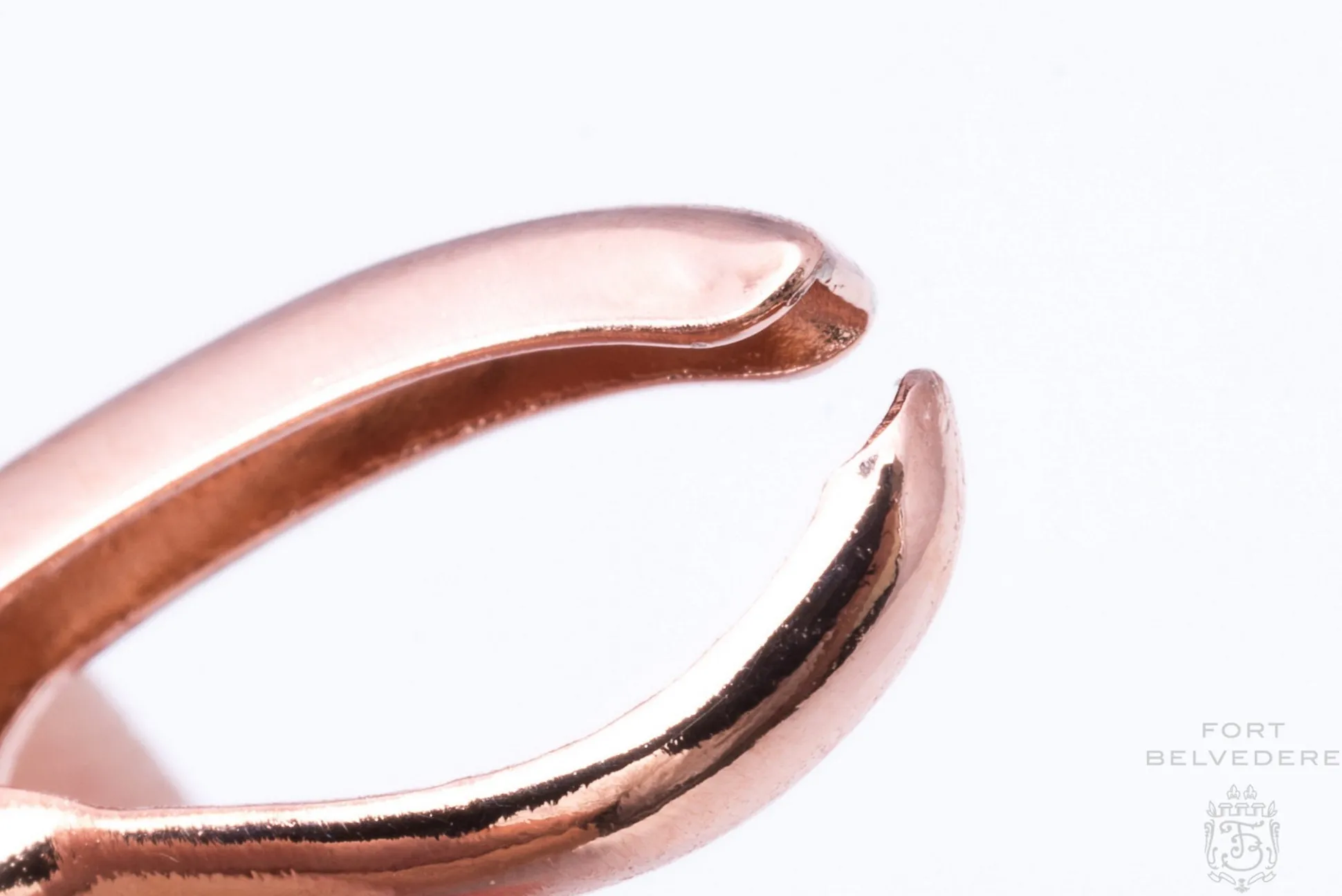Large Rose Gold 70mm Collar Clip for Modern Medium Spread Collars