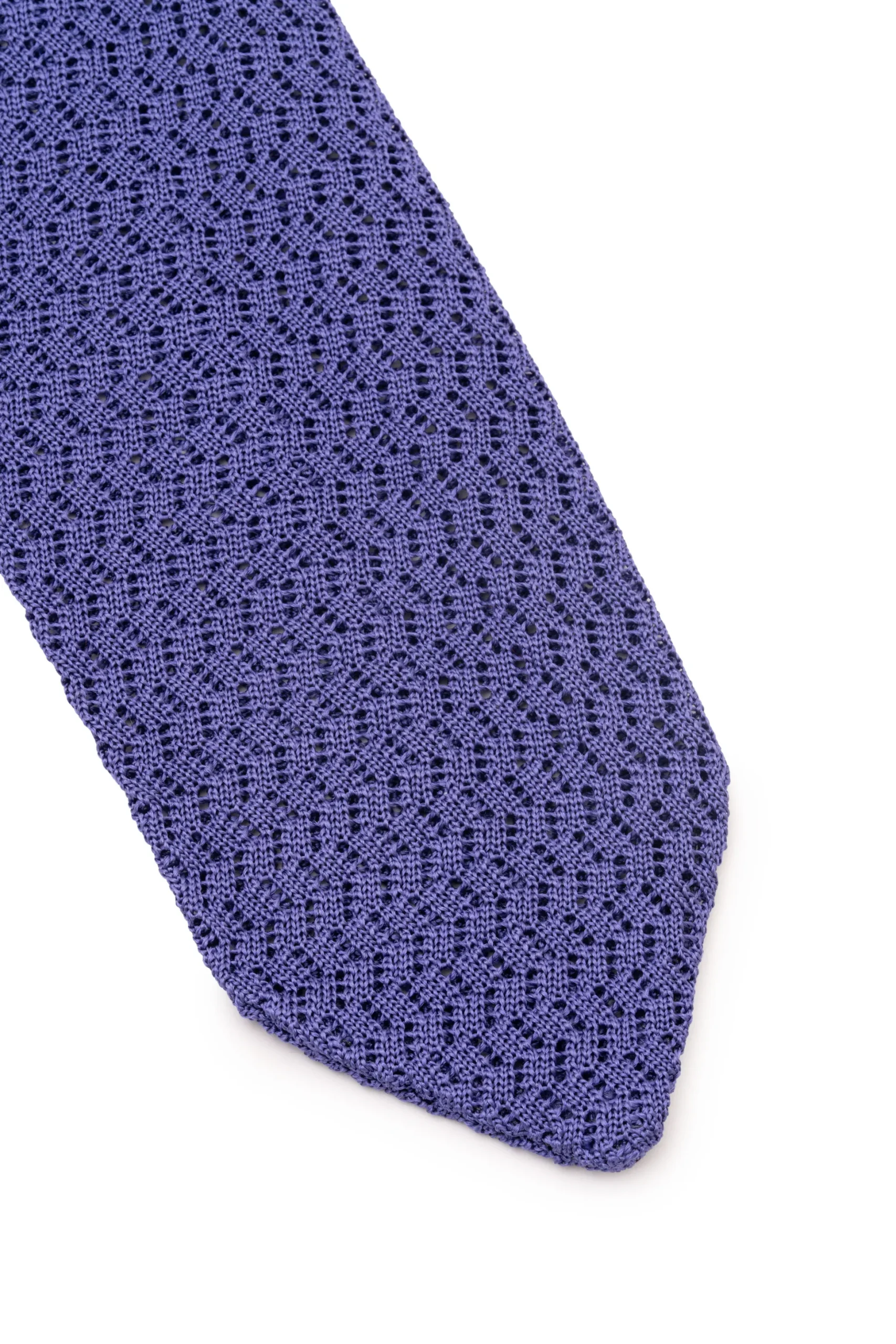 Lavender Purple Zigzag Silk Knit Tie