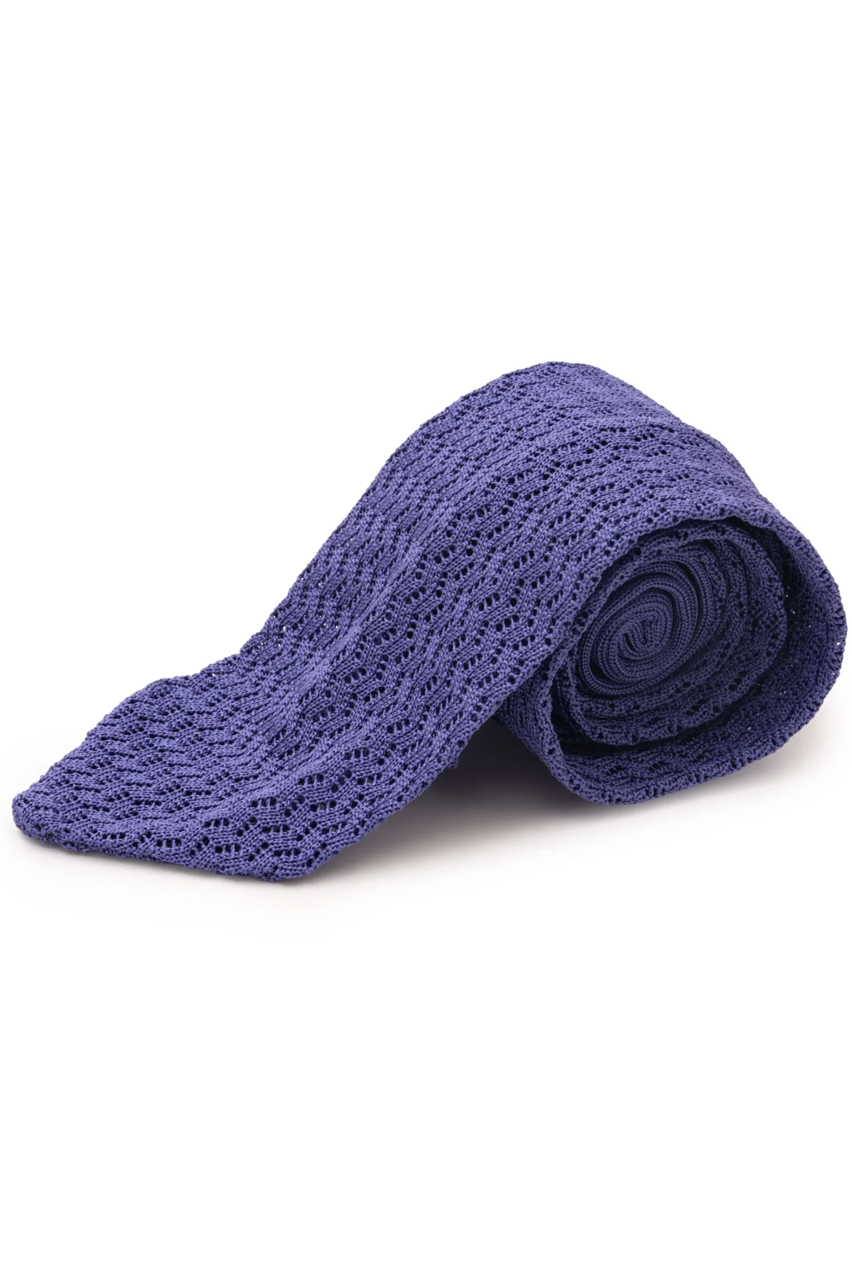 Lavender Purple Zigzag Silk Knit Tie