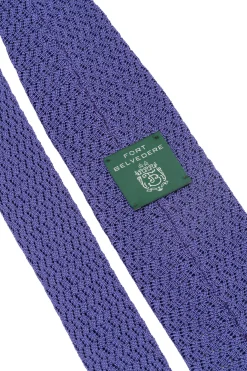 Lavender Purple Zigzag Silk Knit Tie