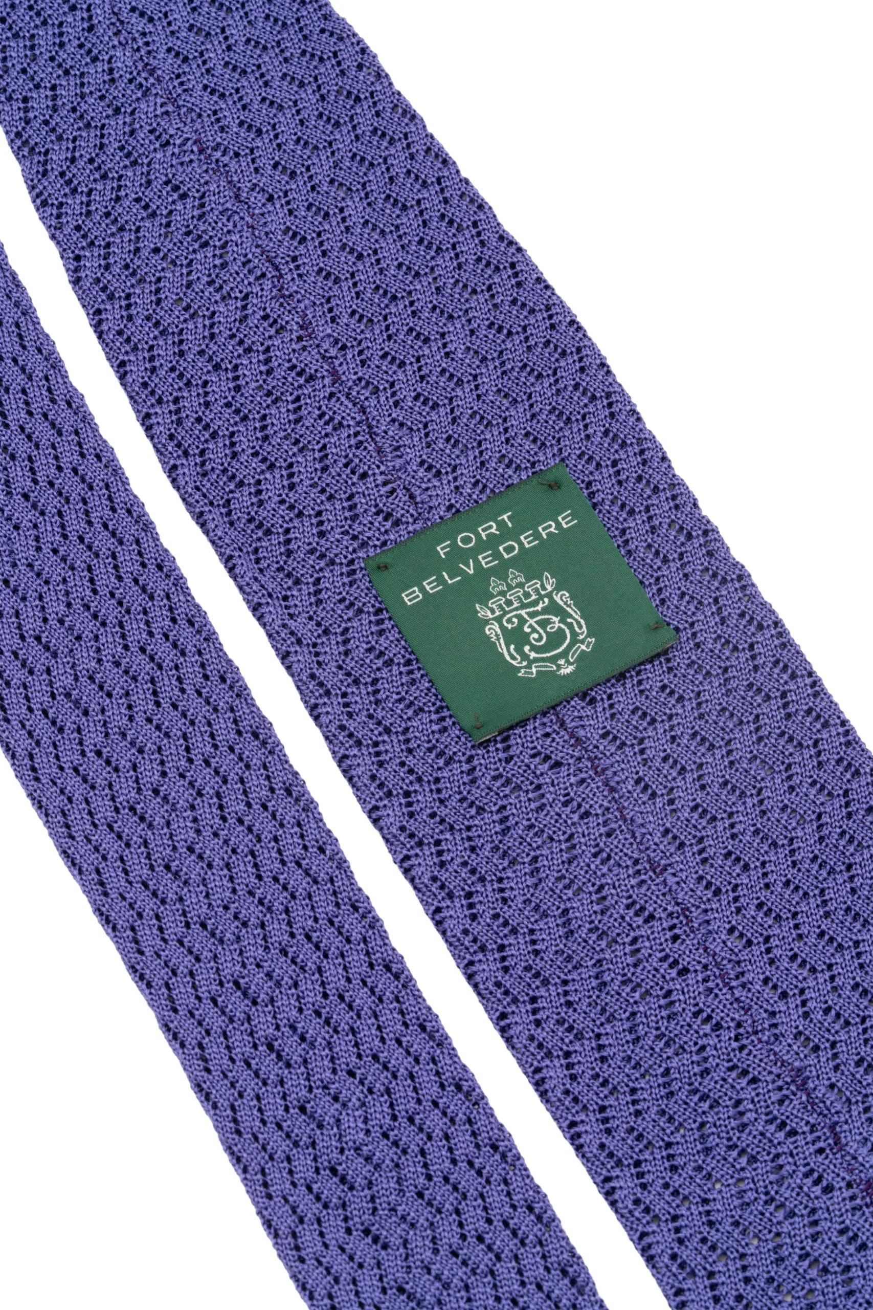 Lavender Purple Zigzag Silk Knit Tie