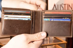 Le Grand 10 Card Antique Mahogany Leather Wallet