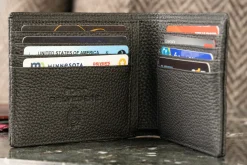 Le Grand 10 Card Black Togo Calf Leather Wallet