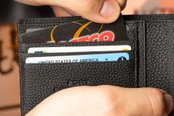 Le Grand 10 Card Black Togo Calf Leather Wallet