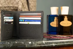 Le Grand 10 Card Black Togo Calf Leather Wallet