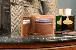Le Grand 10 Card Saddle Brown Montecristo Leather Wallet
