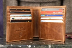 Le Grand 10 Card Saddle Brown Montecristo Leather Wallet