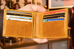 Le Grand 10 Card Vintage Gold Full-Grain Leather Wallet
