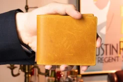 Le Grand 10 Card Vintage Gold Full-Grain Leather Wallet
