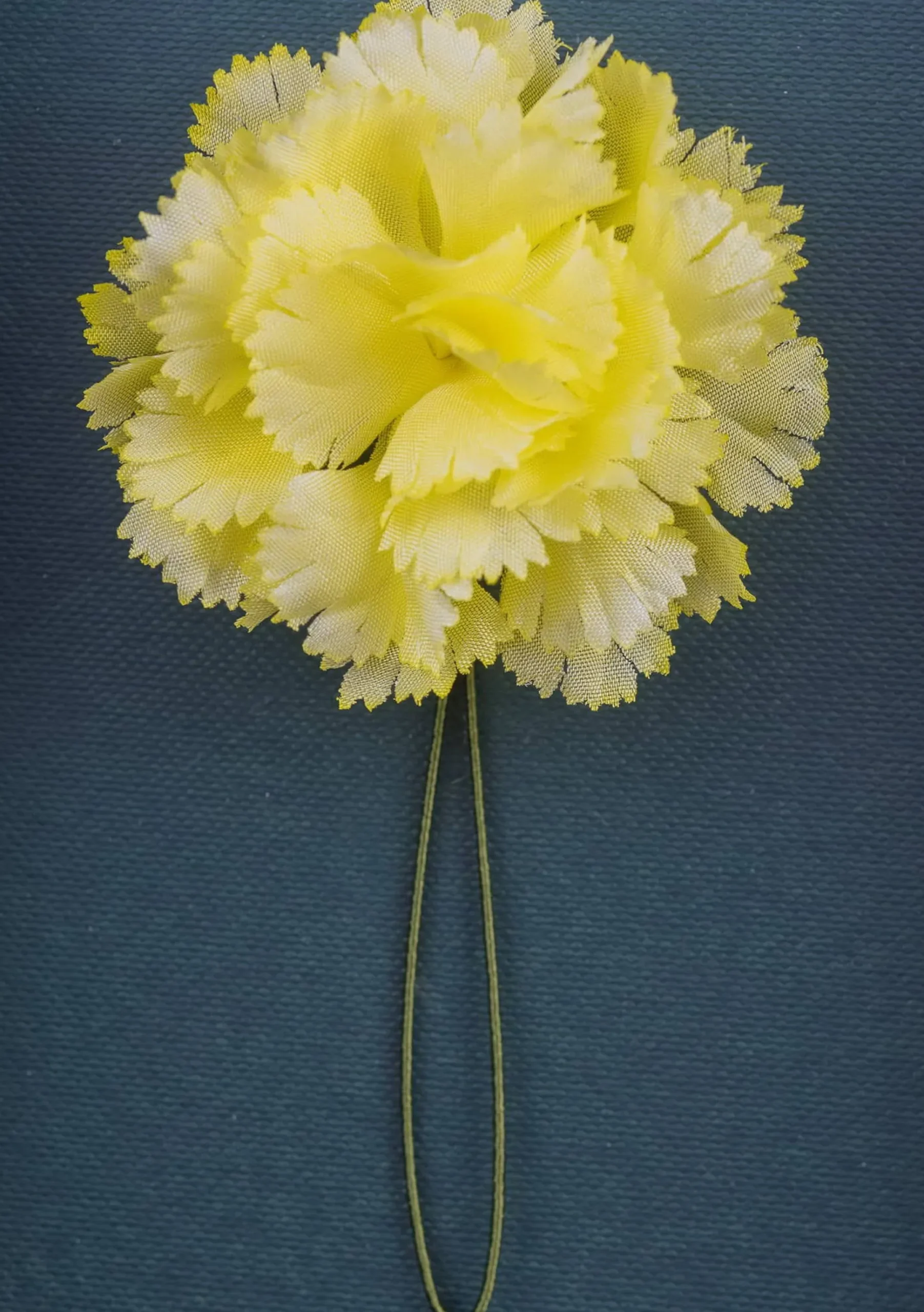 Life-Sized Bright Yellow Carnation Boutonnière Flower