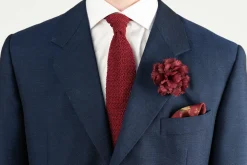 Life-Sized Burgundy Carnation Boutonnière Flower