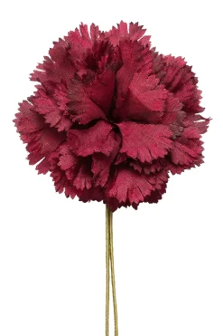 Life-Sized Burgundy Carnation Boutonnière Flower