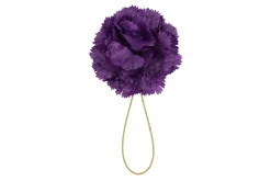 Life-Sized Dark Purple Carnation Boutonnière Flower