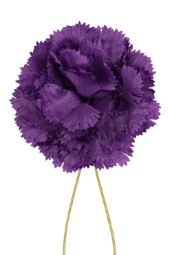Life-Sized Dark Purple Carnation Boutonnière Flower