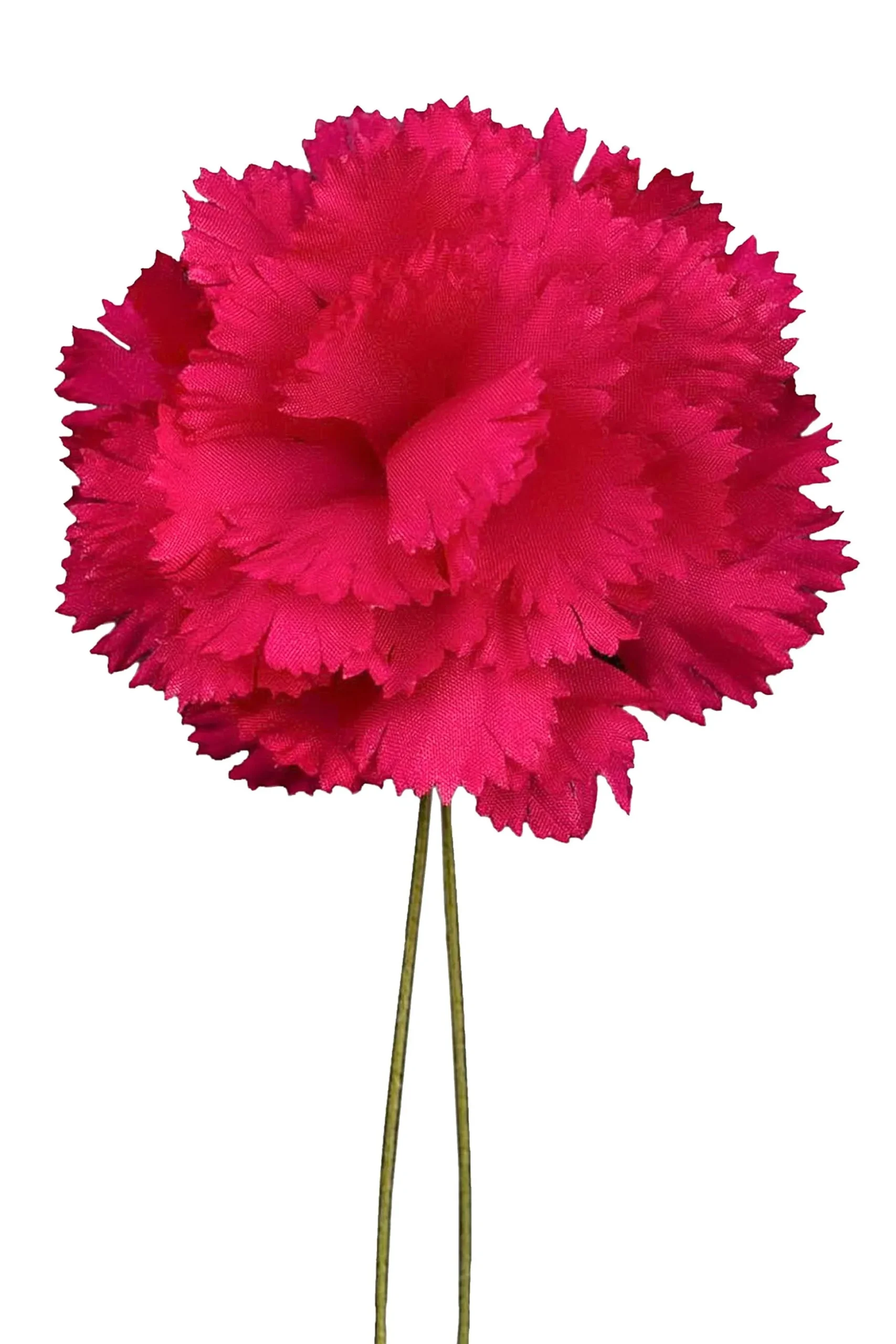 Life-Sized Dark Red Carnation Boutonnière Flower