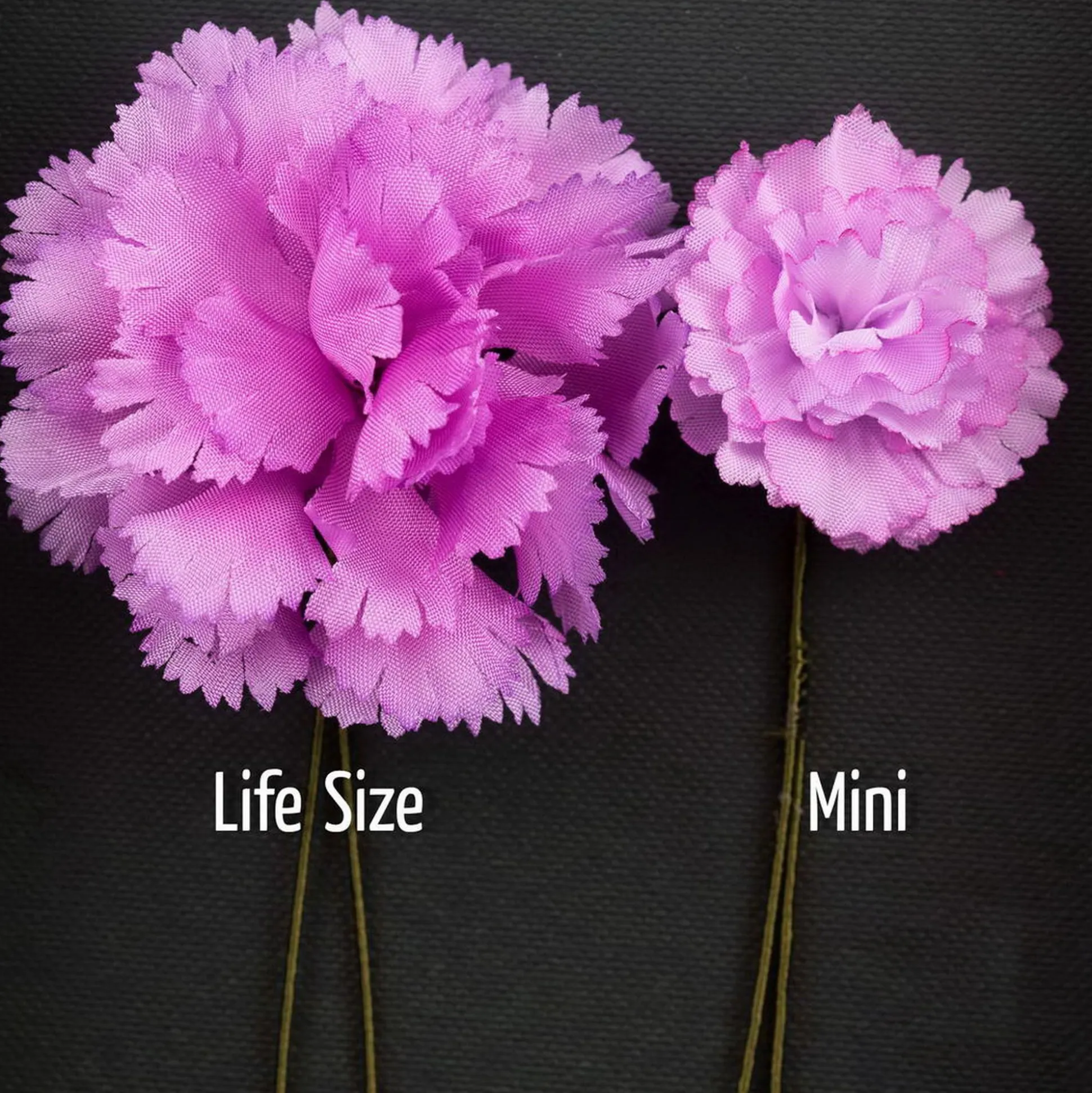 Life-Sized Pink Carnation Boutonnière Flower