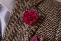 Life-Sized Purple Carnation Boutonnière Flower