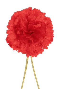 Life-Sized Tuxedo Red Carnation Boutonnière Flower