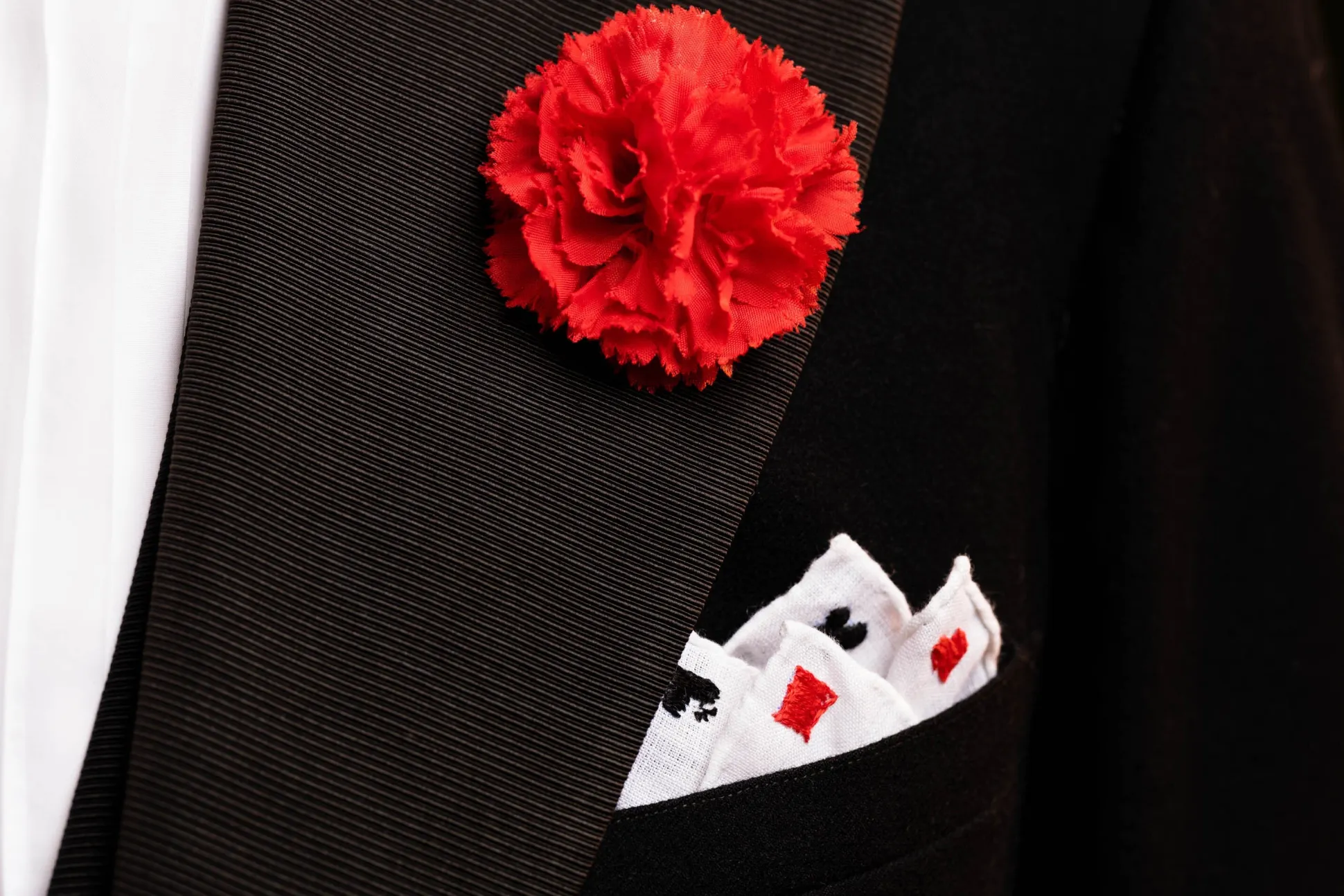 Life-Size Red Carnation Boutonnière Flower