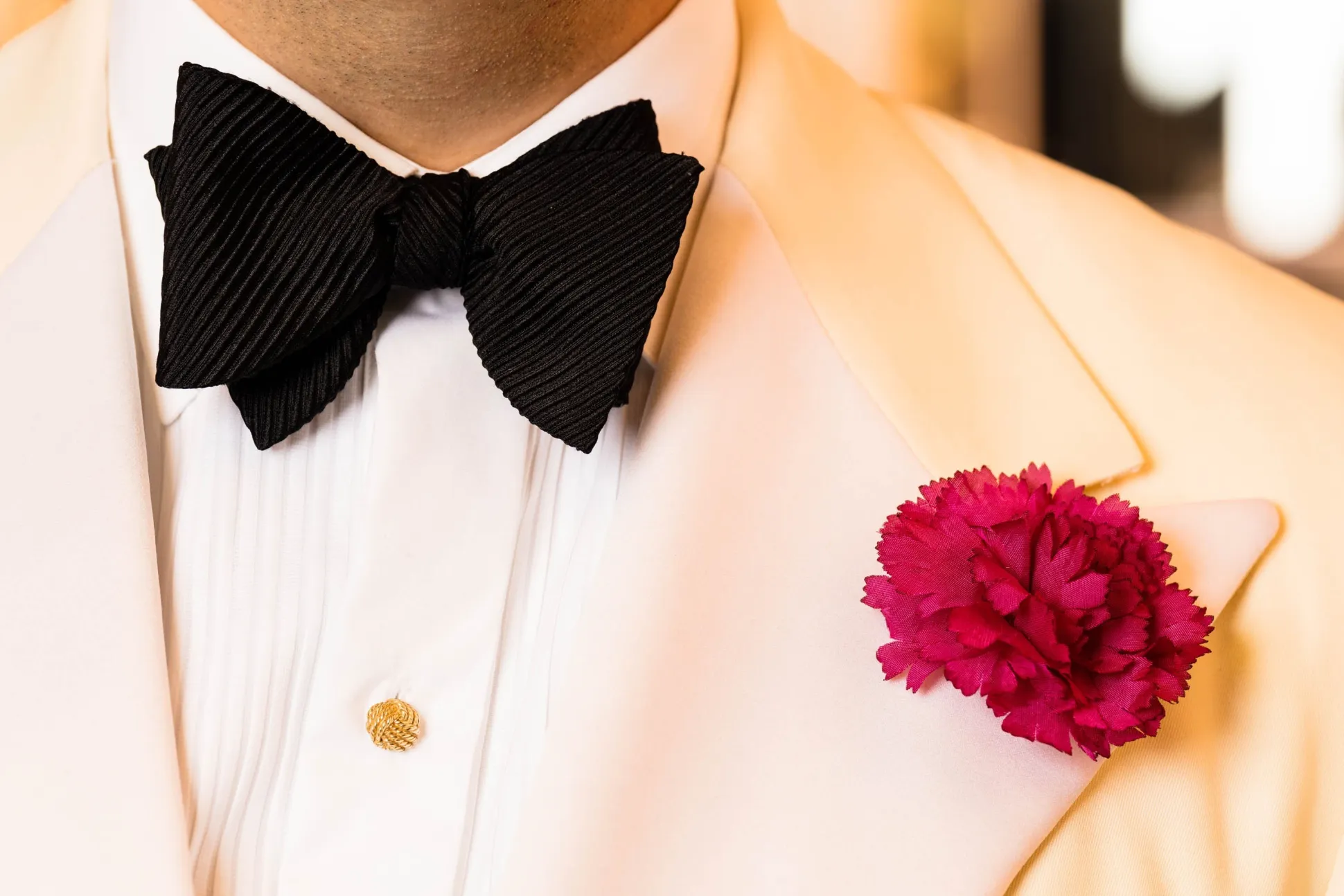 Life-Size Red Carnation Boutonnière Flower