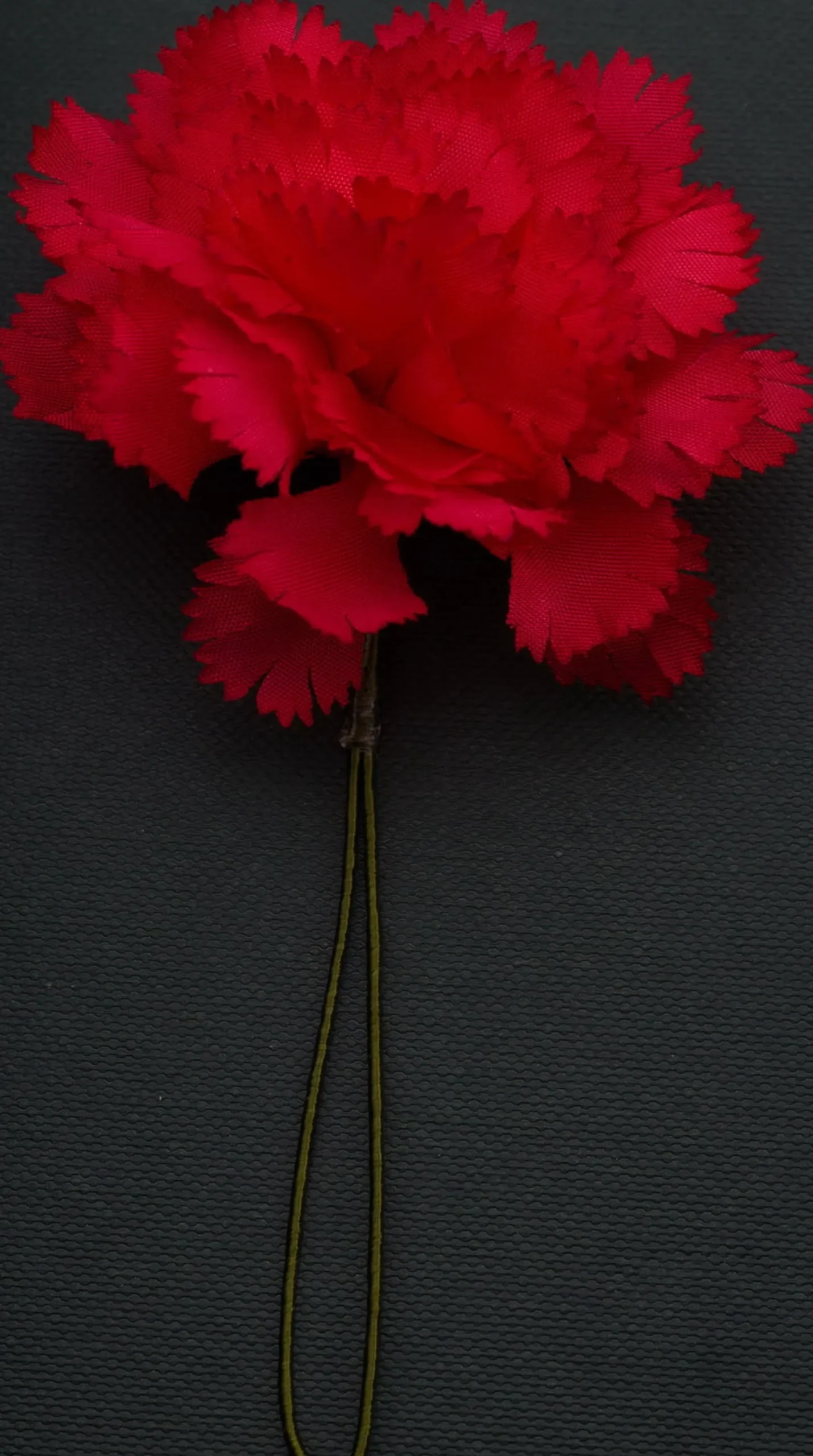 Life-Size Red Carnation Boutonnière Flower