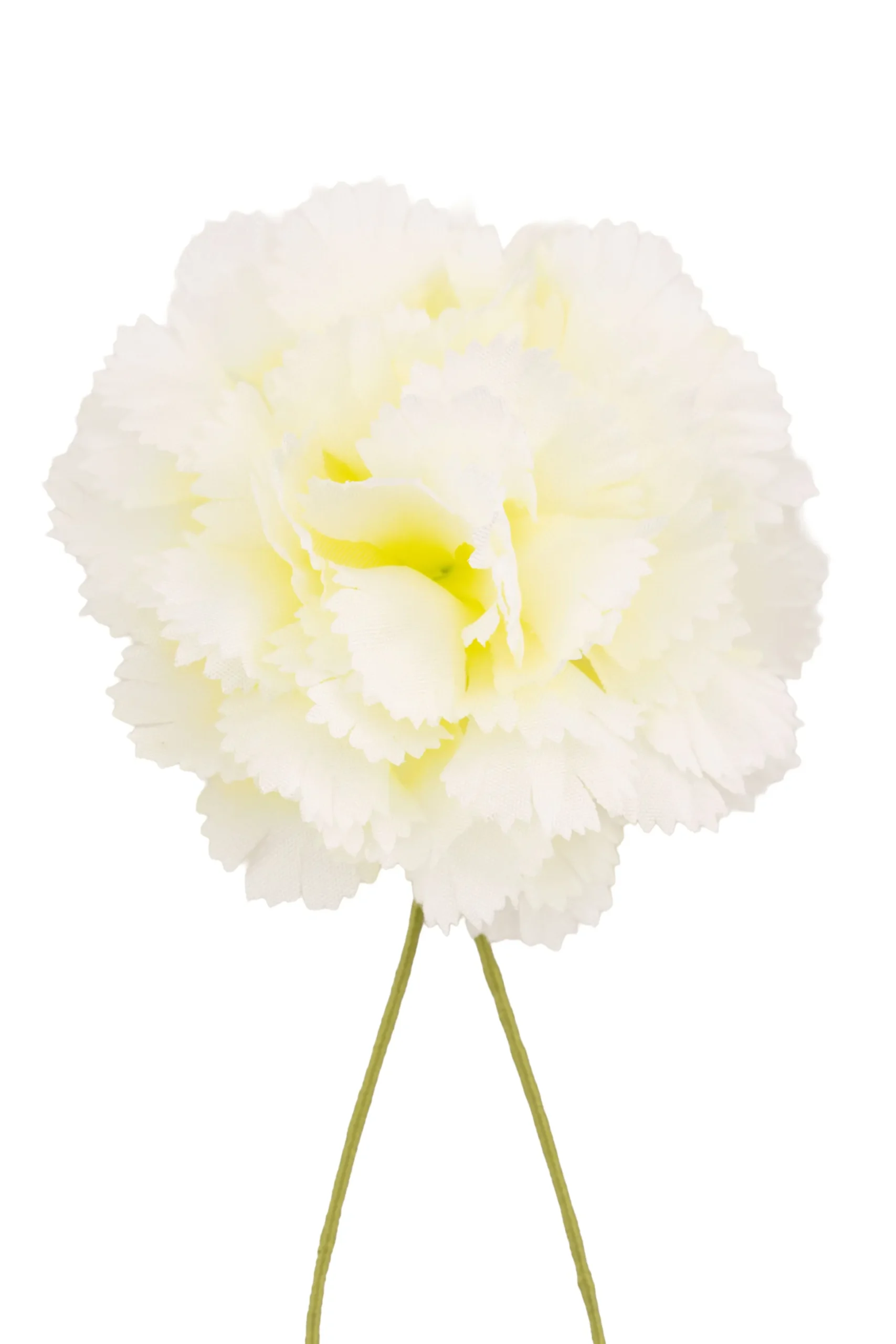 Life-Size White Carnation Boutonnière Flower